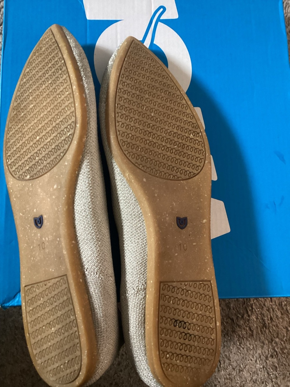 Rothy’s metallic glitter flats size 10 - Picture 4 of 4